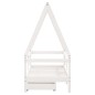 vidaXL Estructura cama niños con cajones madera pino blanco 70x140 cm vidaXL Estructura cama niños con cajones madera pino blanco 70x140 cm