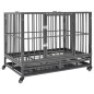 vidaXL Jaula de perro resistente con ruedas acero 102x72x85 cm vidaXL Jaula de perro resistente con ruedas acero 102x72x85 cm