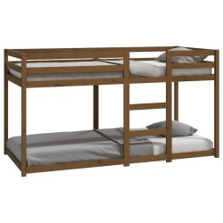 vidaXL Sofá cama madera maciza de pino marrón miel 90x200 cm
