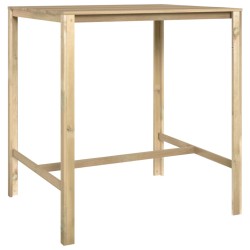 vidaXL Mesa de bar de madera de pino impregnada 110x100x110 cm
