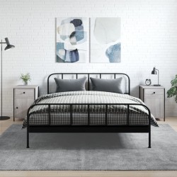 vidaXL Mesitas de noche 2 uds madera contrachapada gris 40x42x60 cm