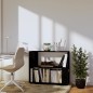vidaXL Estantería/divisor de espacios madera de pino negro 80x25x70 cm vidaXL Estantería/divisor de espacios madera de pino negro 80x25x70 cm