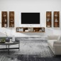 vidaXL Set de muebles de TV 6 pzas madera contrachapada roble ahumado