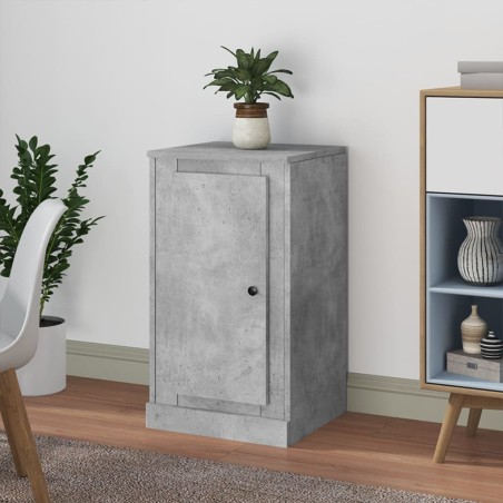 vidaXL Aparador de madera contrachapada gris hormigón 37,5x35,5x67,5cm