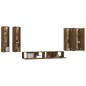vidaXL Set de muebles de TV 6 pzas madera contrachapada roble ahumado