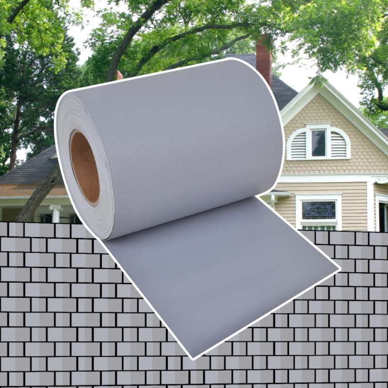 vidaXL Panel de valla de PVC gris claro 70x0,19 m vidaXL Panel de valla de PVC gris claro 70x0,19 m