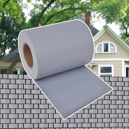 vidaXL Panel de valla de PVC gris claro 70x0,19 m 