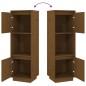 vidaXL Aparador alto de madera maciza de pino marrón miel 38x35x117 cm vidaXL Aparador alto de madera maciza de pino marrón miel 38x35x117 cm