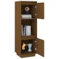 vidaXL Aparador alto de madera maciza de pino marrón miel 38x35x117 cm vidaXL Aparador alto de madera maciza de pino marrón miel 38x35x117 cm