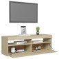vidaXL Mueble de TV con luces LED roble Sonoma 120x35x40 cm vidaXL Mueble de TV con luces LED roble Sonoma 120x35x40 cm