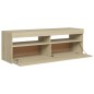 vidaXL Mueble de TV con luces LED roble Sonoma 120x35x40 cm vidaXL Mueble de TV con luces LED roble Sonoma 120x35x40 cm