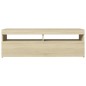 vidaXL Mueble de TV con luces LED roble Sonoma 120x35x40 cm vidaXL Mueble de TV con luces LED roble Sonoma 120x35x40 cm