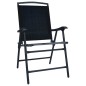 vidaXL Sillas plegables de jardín 2 unidades textilene negro
