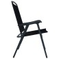 vidaXL Sillas plegables de jardín 2 unidades textilene negro