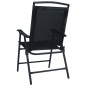vidaXL Sillas plegables de jardín 2 unidades textilene negro