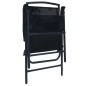 vidaXL Sillas plegables de jardín 2 unidades textilene negro