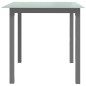 vidaXL Mesa de jardín de aluminio y vidrio gris claro 80x80x74 cm vidaXL Mesa de jardín de aluminio y vidrio gris claro 80x80x74 cm