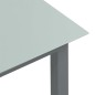 vidaXL Mesa de jardín de aluminio y vidrio gris claro 80x80x74 cm vidaXL Mesa de jardín de aluminio y vidrio gris claro 80x80x74 cm
