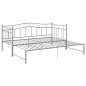 vidaXL Estructura de sofá cama extraíble de metal gris 90x200 cm vidaXL Estructura de sofá cama extraíble de metal gris 90x200 cm
