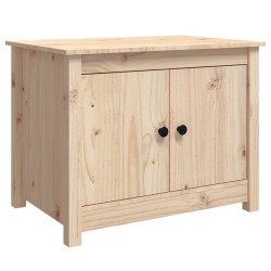 vidaXL Mesa de centro de madera maciza de pino 71x49x55 cm