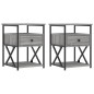 vidaXL Mesitas noche 2 uds madera ingeniería gris Sonoma 40x42x55 cm vidaXL Mesitas noche 2 uds madera ingeniería gris Sonoma 40x42x55 cm