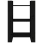 vidaXL Estantería/divisor de espacios madera pino negro 60x35x91 cm