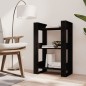 vidaXL Estantería/divisor de espacios madera pino negro 60x35x91 cm