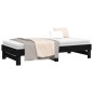 vidaXL Sofá cama extraíble madera maciza de pino negro 2x(90x190) cm vidaXL Sofá cama extraíble madera maciza de pino negro 2x(90x190) cm