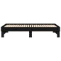 vidaXL Sofá cama extraíble madera maciza de pino negro 2x(90x190) cm vidaXL Sofá cama extraíble madera maciza de pino negro 2x(90x190) cm
