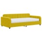 vidaXL Sofá cama con colchón terciopelo amarillo 100x200 cm vidaXL Sofá cama con colchón terciopelo amarillo 100x200 cm
