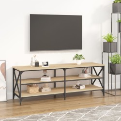 vidaXL Mueble para TV madera contrachapada roble Sonoma 140x40x50 cm