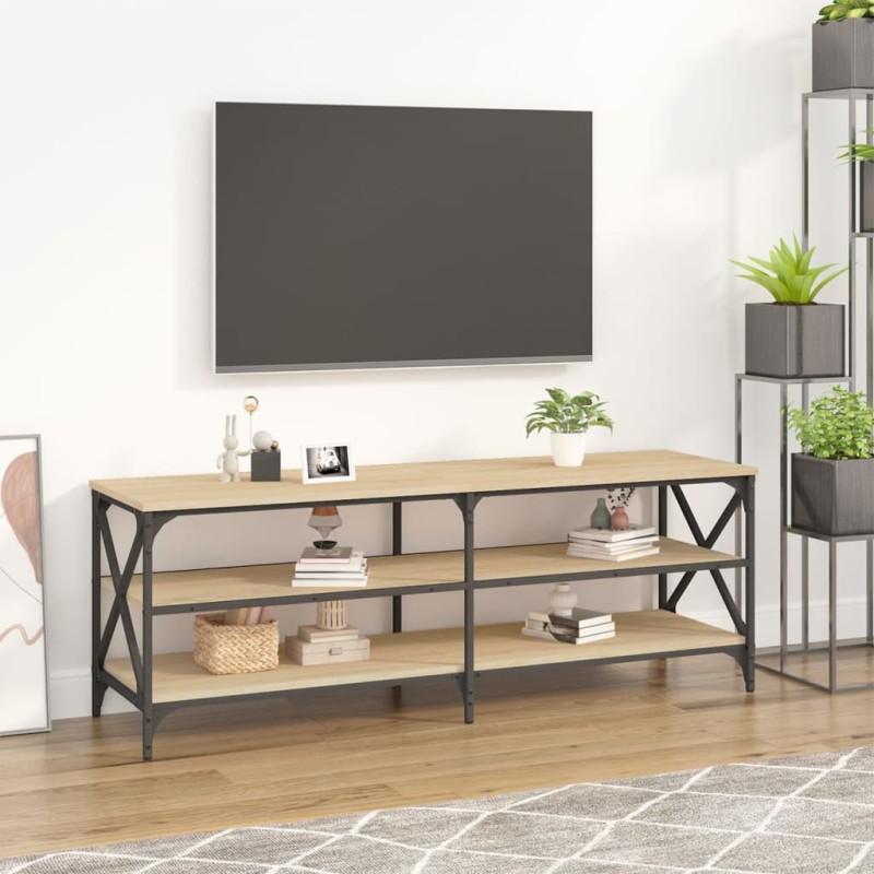 vidaXL Mueble para TV madera contrachapada roble Sonoma 140x40x50 cm vidaXL Mueble para TV madera contrachapada roble Sonoma 140x40x50 cm