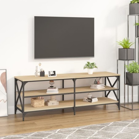 vidaXL Mueble para TV madera contrachapada roble Sonoma 140x40x50 cm