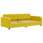vidaXL Sofá cama con colchón terciopelo amarillo 100x200 cm vidaXL Sofá cama con colchón terciopelo amarillo 100x200 cm