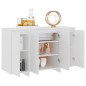vidaXL Aparador de madera contrachapada blanco 120x41x75 cm vidaXL Aparador de madera contrachapada blanco 120x41x75 cm