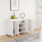 vidaXL Aparador de madera contrachapada blanco 120x41x75 cm vidaXL Aparador de madera contrachapada blanco 120x41x75 cm