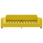 vidaXL Sofá cama con colchón terciopelo amarillo 100x200 cm vidaXL Sofá cama con colchón terciopelo amarillo 100x200 cm
