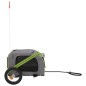 vidaXL Remolque de bicicleta mascotas hierro tela Oxford verde gris vidaXL Remolque de bicicleta mascotas hierro tela Oxford verde gris