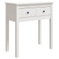 vidaXL Mesa consola de madera maciza de pino blanco 70x35x75 cm vidaXL Mesa consola de madera maciza de pino blanco 70x35x75 cm