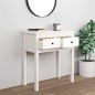 vidaXL Mesa consola de madera maciza de pino blanco 70x35x75 cm vidaXL Mesa consola de madera maciza de pino blanco 70x35x75 cm