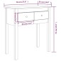 vidaXL Mesa consola de madera maciza de pino blanco 70x35x75 cm vidaXL Mesa consola de madera maciza de pino blanco 70x35x75 cm