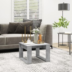 vidaXL Mesa de centro madera de ingeniería gris hormigón 50x50x35 cm