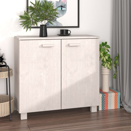 vidaXL Aparador HAMAR madera maciza de pino blanca 85x35x80 cm