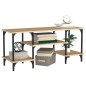 vidaXL Mueble de TV madera contrachapada roble Sonoma 102x35x45,5 cm