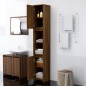 vidaXL Armario de baño madera contrachapada roble marrón 30x30x183,5cm vidaXL Armario de baño madera contrachapada roble marrón 30x30x183,5cm