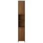 vidaXL Armario de baño madera contrachapada roble marrón 30x30x183,5cm vidaXL Armario de baño madera contrachapada roble marrón 30x30x183,5cm