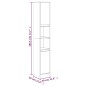 vidaXL Armario de baño madera contrachapada roble marrón 30x30x183,5cm vidaXL Armario de baño madera contrachapada roble marrón 30x30x183,5cm