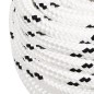 vidaXL Cuerda para barco trenzada poliéster blanco 16 mmx25 m