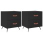 vidaXL Mesitas de noche 2 uds madera ingeniería negro 40x35x47,5 cm vidaXL Mesitas de noche 2 uds madera ingeniería negro 40x35x47,5 cm