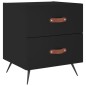 vidaXL Mesitas de noche 2 uds madera ingeniería negro 40x35x47,5 cm vidaXL Mesitas de noche 2 uds madera ingeniería negro 40x35x47,5 cm